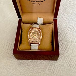 New with tags, Peugeot ladies watch, Swarovski crystals. New Box.